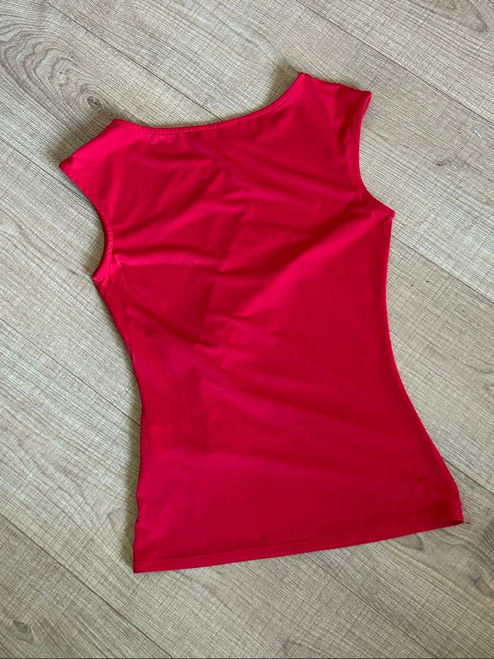 Blouse rouge sans manches Morgan taille XS jamais portée - photo numéro 8