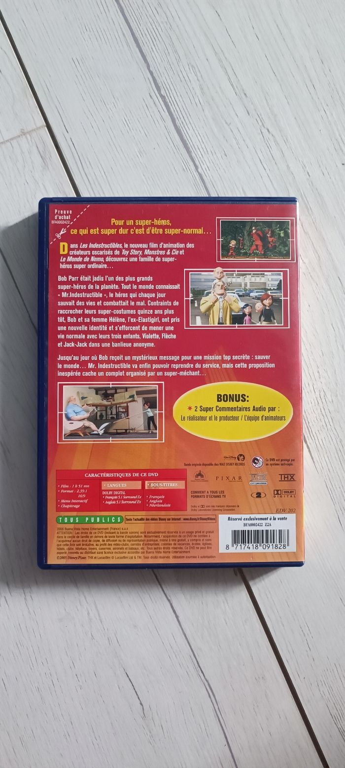 💿 DVD Disney n°78 Les indestructibles 💿 - photo numéro 2