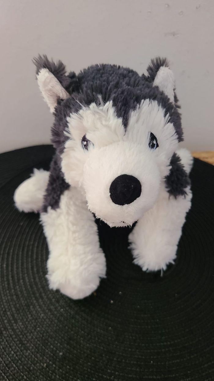 Peluche chien husky IKEA Livlig gris blanc chiot Sibérien - photo numéro 6