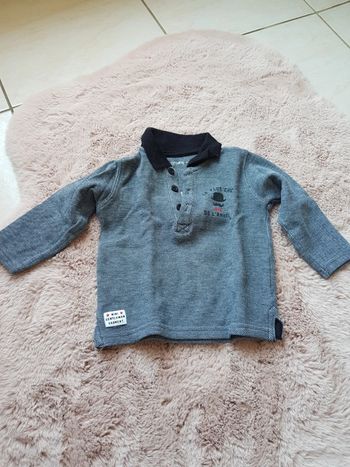Polo garçon manches longues 12 mois