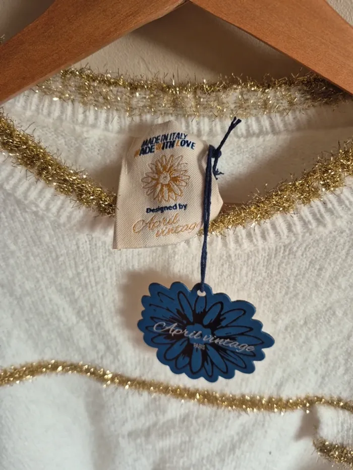 Pull beige de fête neuf TU - photo numéro 2