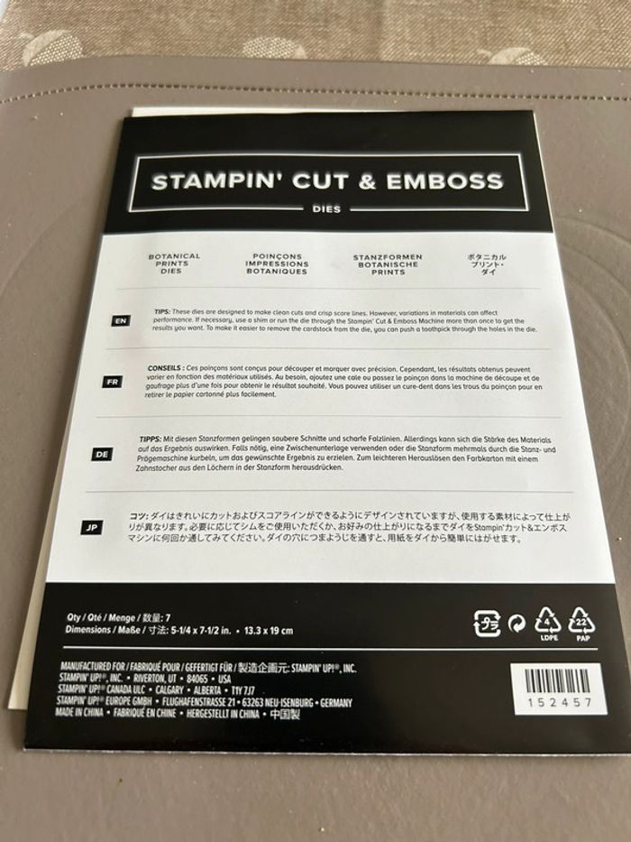 Lot neuf Stampin’up! Botanical Prints - photo numéro 5