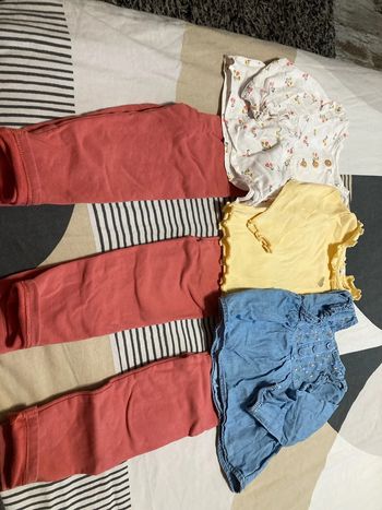 Lot 3 chemisiers + 3  leggings molletonnés