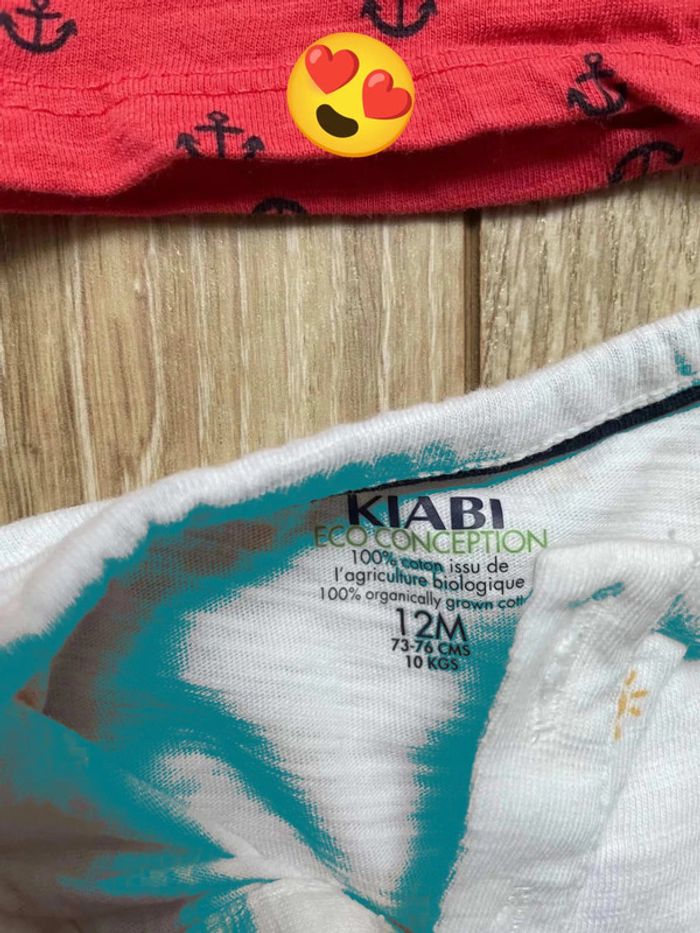 Lot 5 T-shirt MC 12mois Kiabi - photo numéro 3