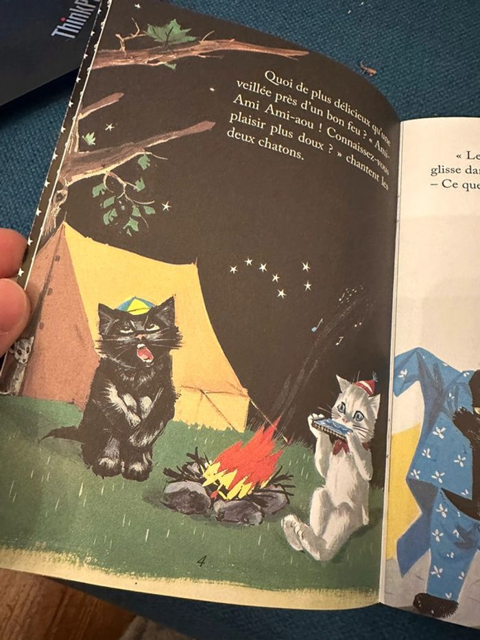 Album Pouf et Noiraud campeurs Pierre Probst (auteur Caroline) Petit livre d’argent - photo numéro 5