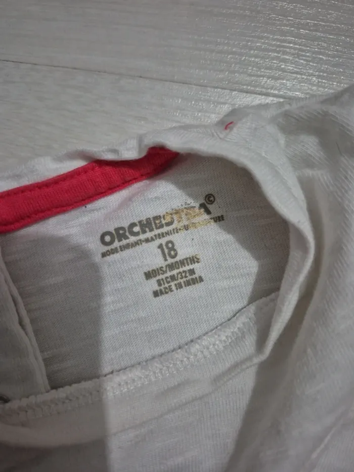 T-shirt manches longues blanc rayé - photo numéro 3