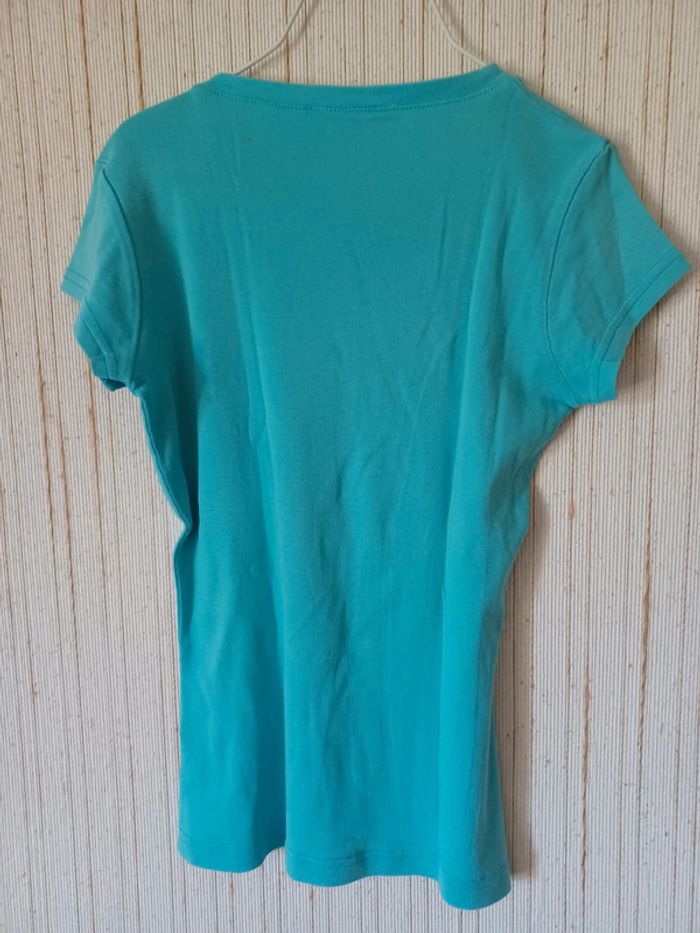 Tee shirt bleu turquoise - photo numéro 2