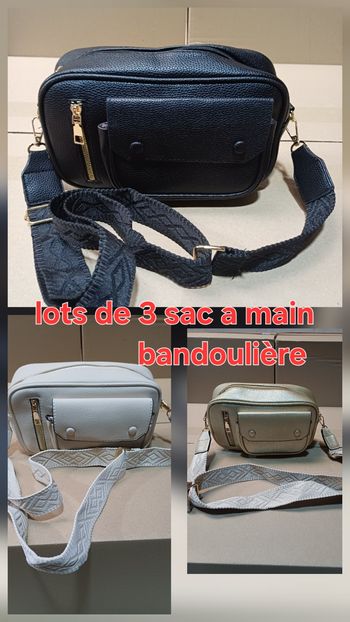 Lots de 3 sacs a main bandoulière