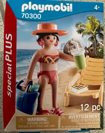 Playmobil Vacancière avec transat Multicolor 70300