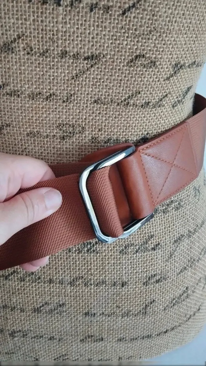 Ceinture souple marron ajustable femme - photo numéro 7