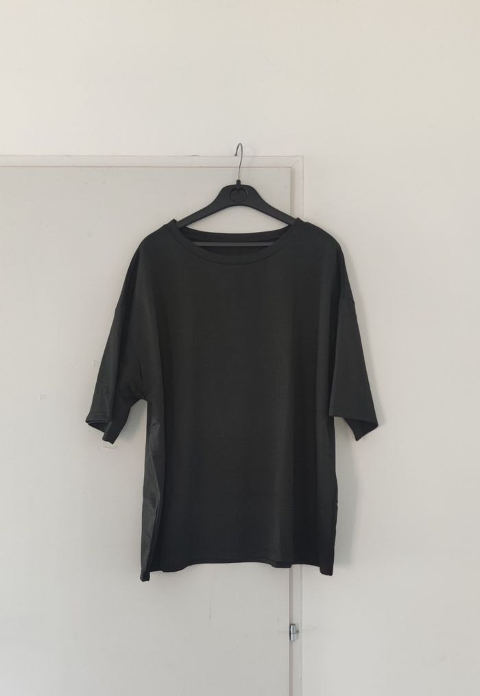 T-shirt Basique Noir 5XL (Grande Taille) - 100% Polyester - TBE