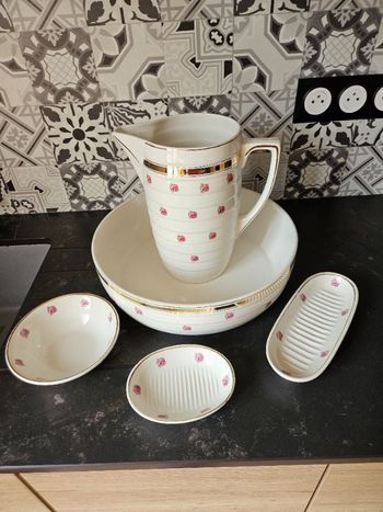 Service à toilette vintage