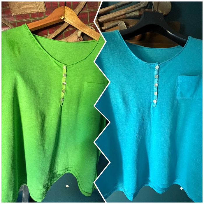 Lot de deux tee shirts neufs oversize taille unique. Made in Italy