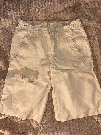 Short IKKS beige coton/lin – Taille 8 ans