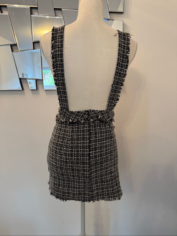 Robe salopette à carreaux en tweed XS - photo numéro 4