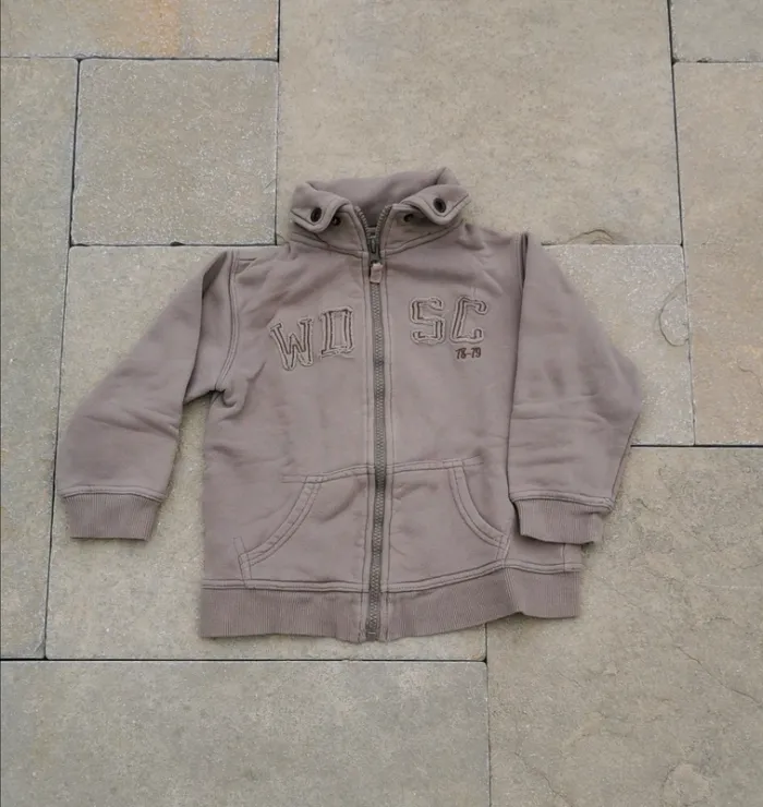 Sweat gilet zippé tape à l'œil 5 ans beige