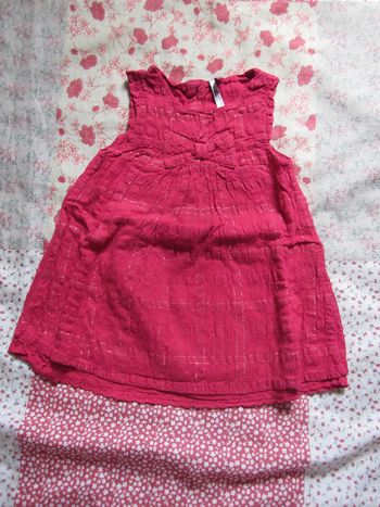 Robe sans manches rouge 9 mois