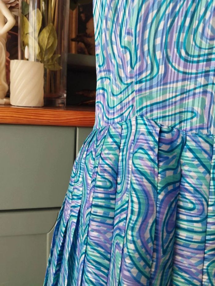 💐 Ensemble Vintage Robe & Boléro Plissés T40/42💐 - photo numéro 5