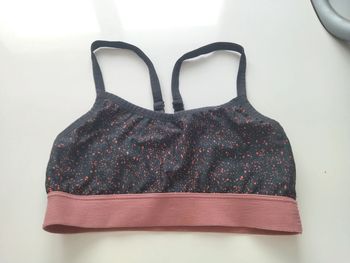 Brassière de sport noire et rose taille XS
