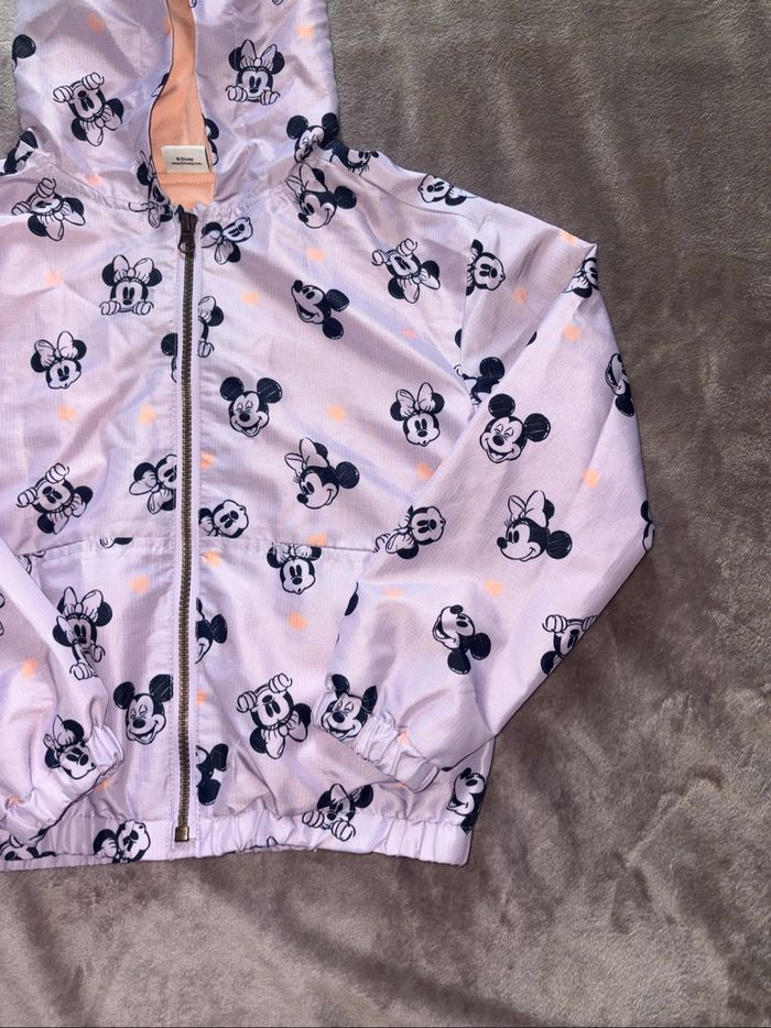 Blouson fille taille 8 ans mauve Disney Mickey et Minnie en très bon état - photo numéro 4