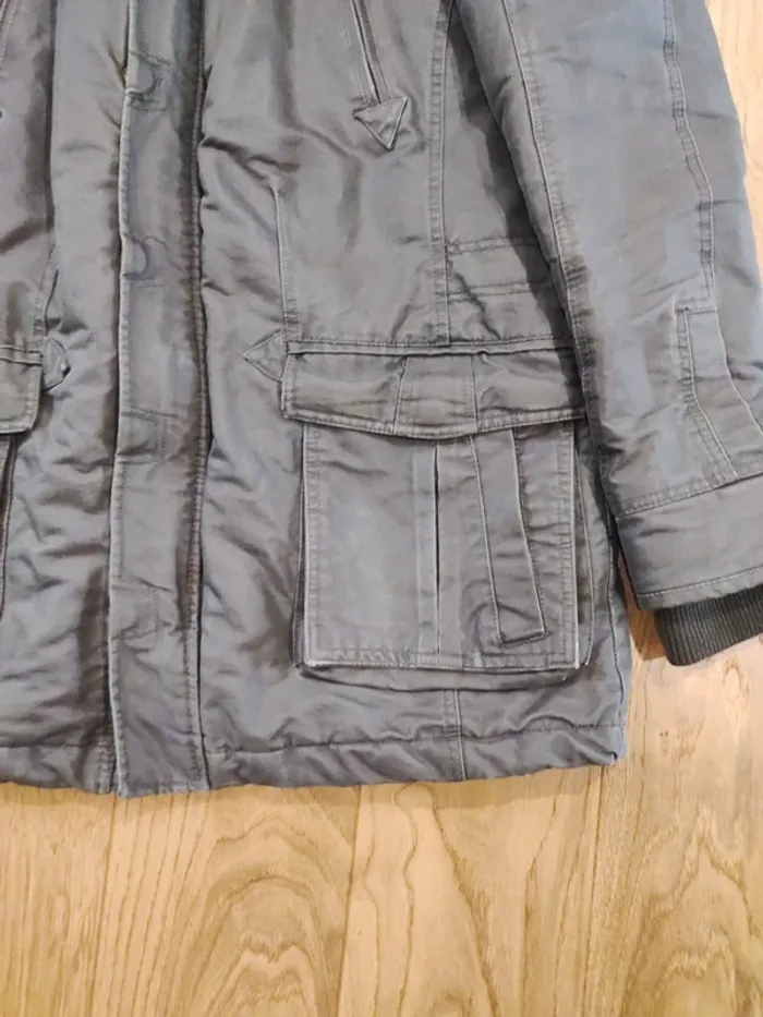 Manteau gris foncé avec capuche amovible - L - photo numéro 11