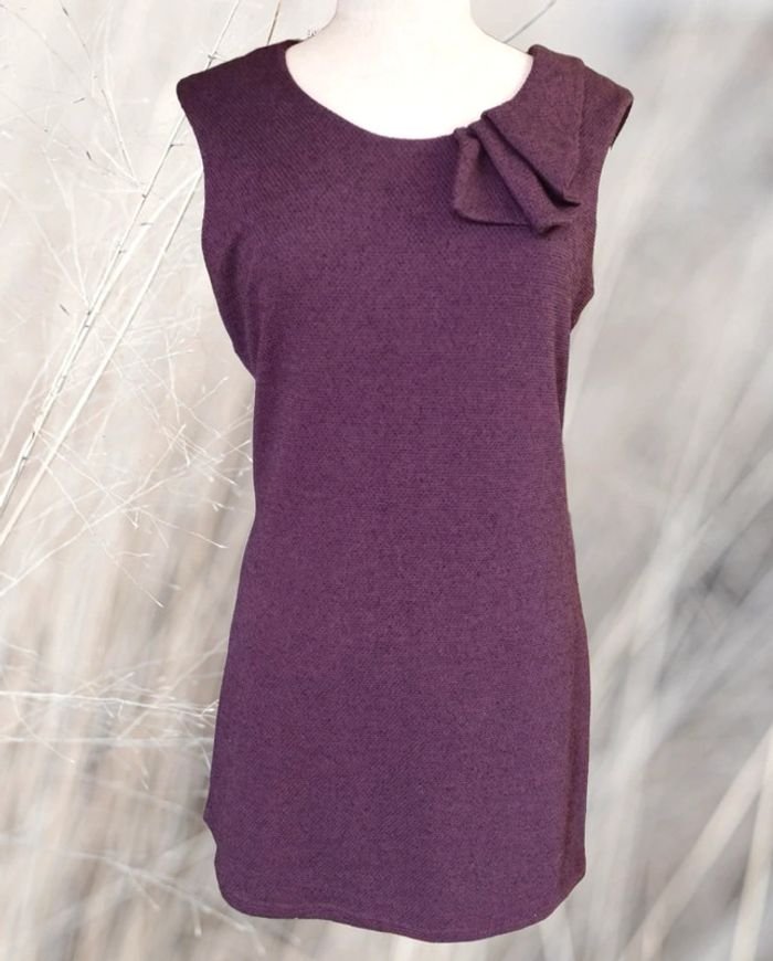 Magnifique robe Vila aubergine - photo numéro 3