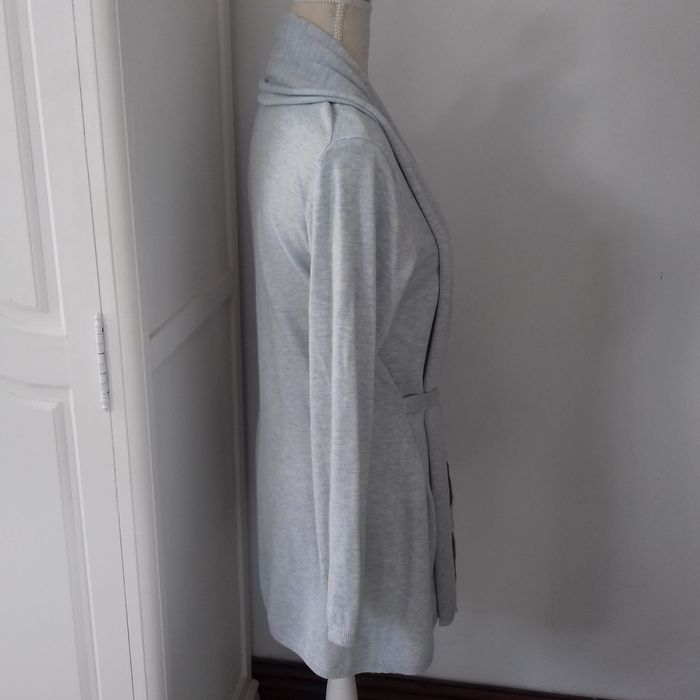 GILET BLEU CIEL CL CHÂLE - ZARA - T.L - photo numéro 9