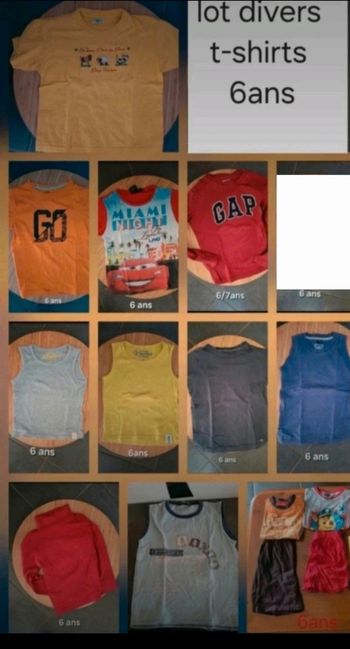 Lot de t-shirts garcon 6ans