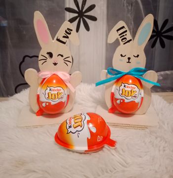 Lapin de Pâques en bois personnalisé