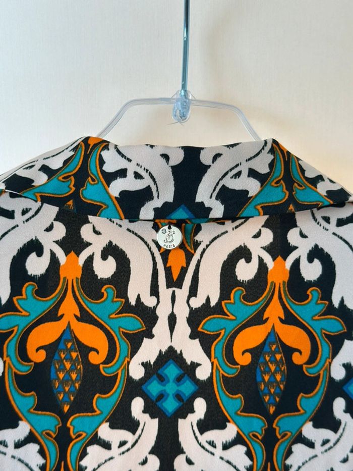 Robe imprimée a motifs colorées esprit bohème - Taille 38 Jus d’orange - photo numéro 9