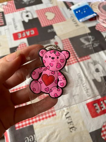 Porte clés ourson rose