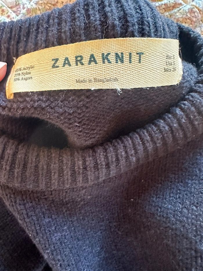 Pull bleu marine Zara - photo numéro 4