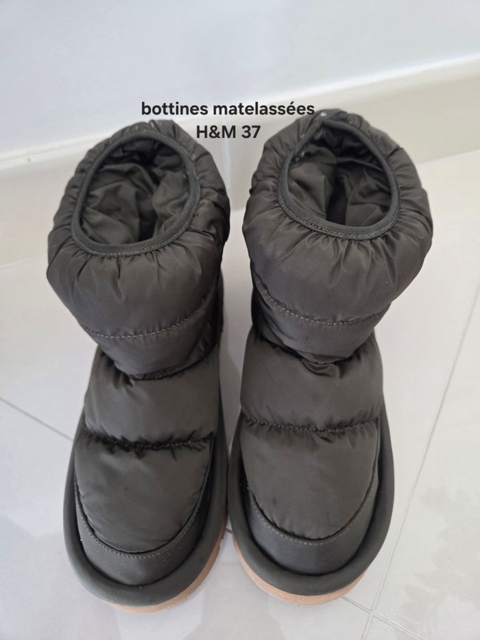 Bottines type ugg kaki 37