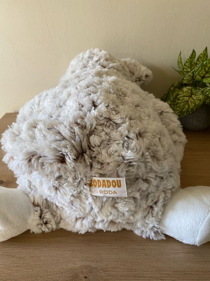 Gros doudou chien gris blanc roda rodadou 36 cm - photo numéro 3