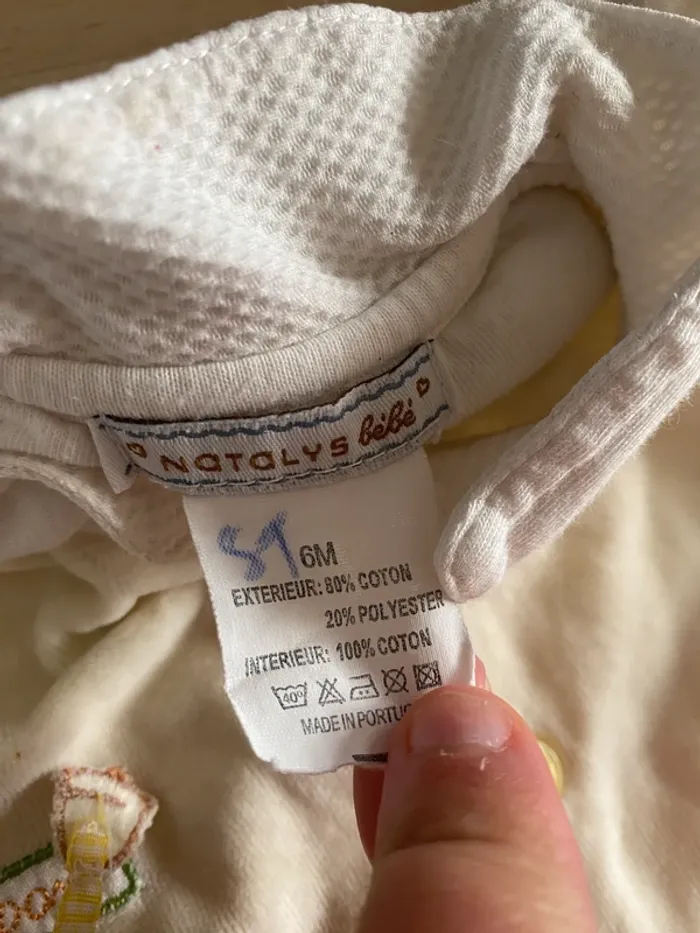 Bébé pyjama garçon chemise 6 mois carreaux bleu jaune - photo numéro 7