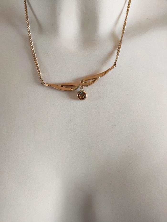 Collier vintage doré et strasse - photo numéro 10