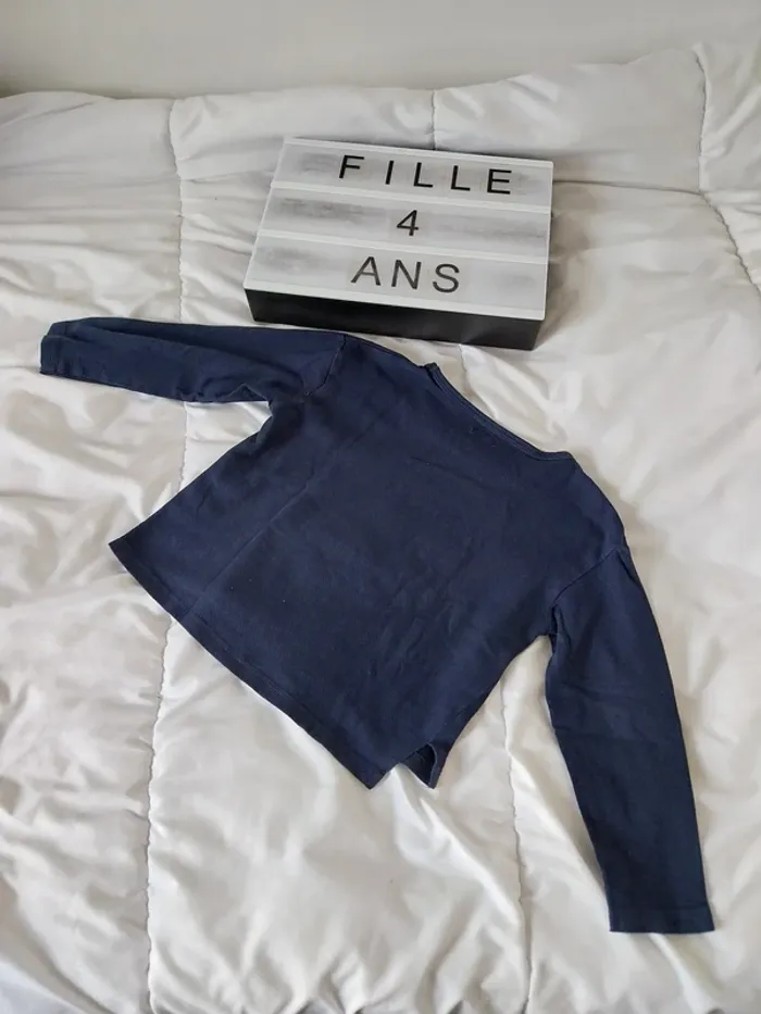 Tee-shirt manche longue fille 4 ans - photo numéro 2
