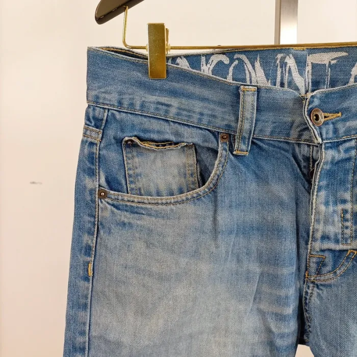 Short en jean denim bleu taille 42 estimée A868 - photo numéro 3