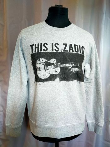 Sweat gris Zadig & Voltaire – Édition limitée Printemps 2014 – Taille S (Femme)