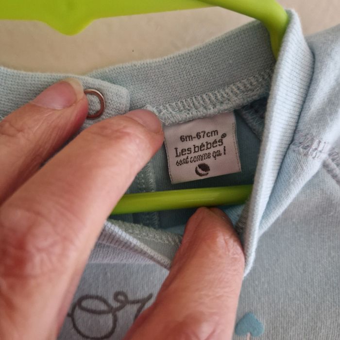 haut manches longue bleu ciel 6 mois - photo numéro 3