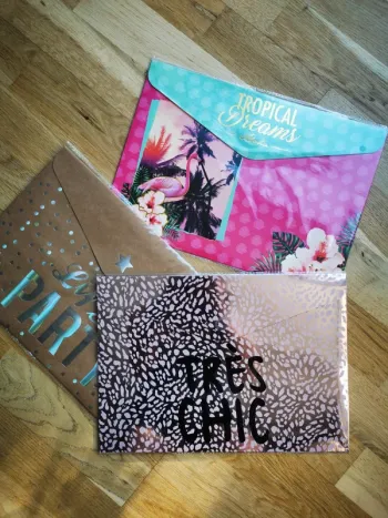 Lot de 3 porte documents classeurs neufs