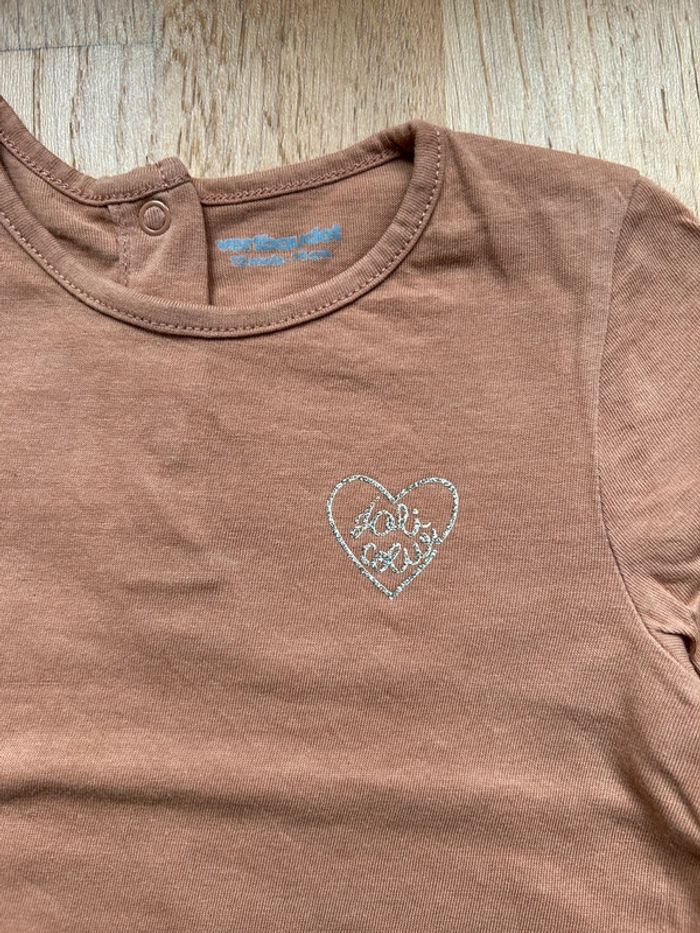 T-shirt haut manches longues bébé fille vertbaudet - photo numéro 2