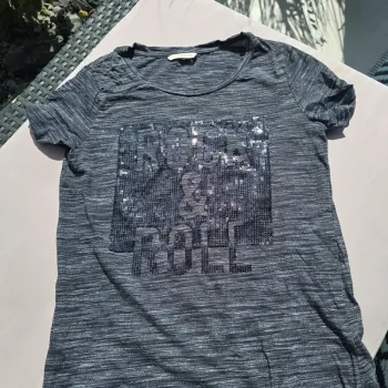 Tee shirt camaieu sequins taille s gris chiné