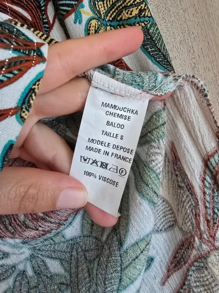 Blouse fleurie et colorée mamouchka paris taille S - photo numéro 4