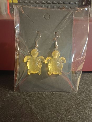 Boucles d'oreilles tortues jaunes
