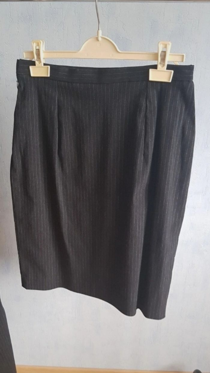 Ensemble tailleur 3 pieces rayé bleu marine - photo numéro 5