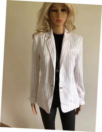 Blazer blanc à rayures rouges neuf Morgan taille 42 (valeur 85€)