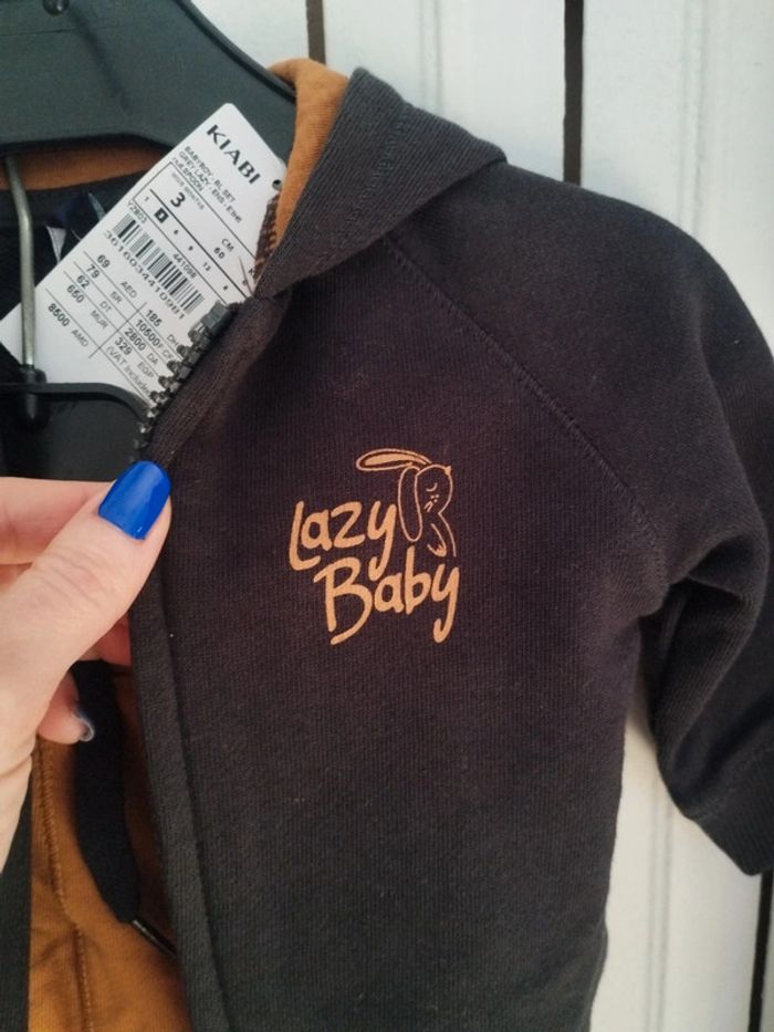 Ensemble veste sweat zippée et jogging garçon 3 mois neuf - photo numéro 2