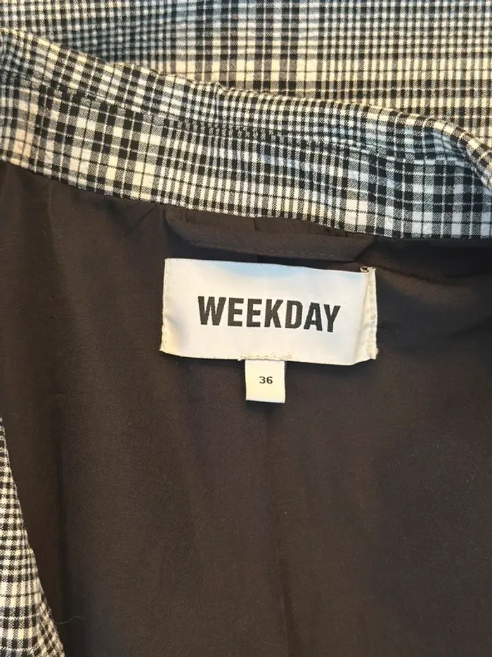 Veste blazer oversize à carreaux Weekday – Taille 36 - photo numéro 9