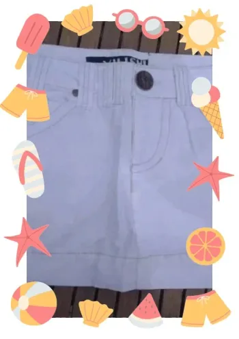Mini jupe en denim blanche
